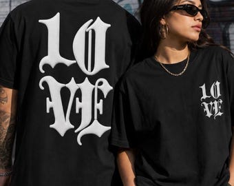 Love Tattoo Text Design Comfort Colors Unisex garment-dyed heavyweight t-shirt Puff Graphic Effect