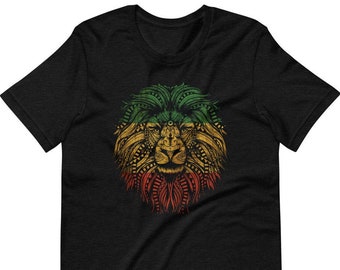 Lion Headphones Rasta Colors King T-shirt - Etsy