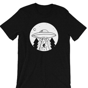 UFO Bigfoot Abduction Short-Sleeve Unisex T-Shirt Conspiracy Theory Design