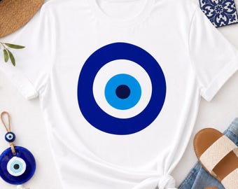 Evil Eye Talisman Graphic Short-Sleeve Unisex T-Shirt Amulet Charm