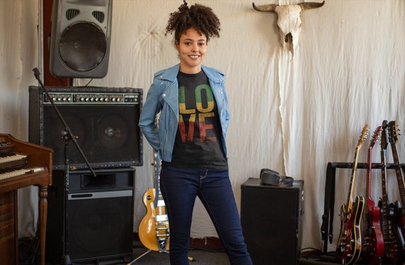 Reggae 1 Love T Shirt For Reggae Music Fans Short-Sleeve Unisex Tee