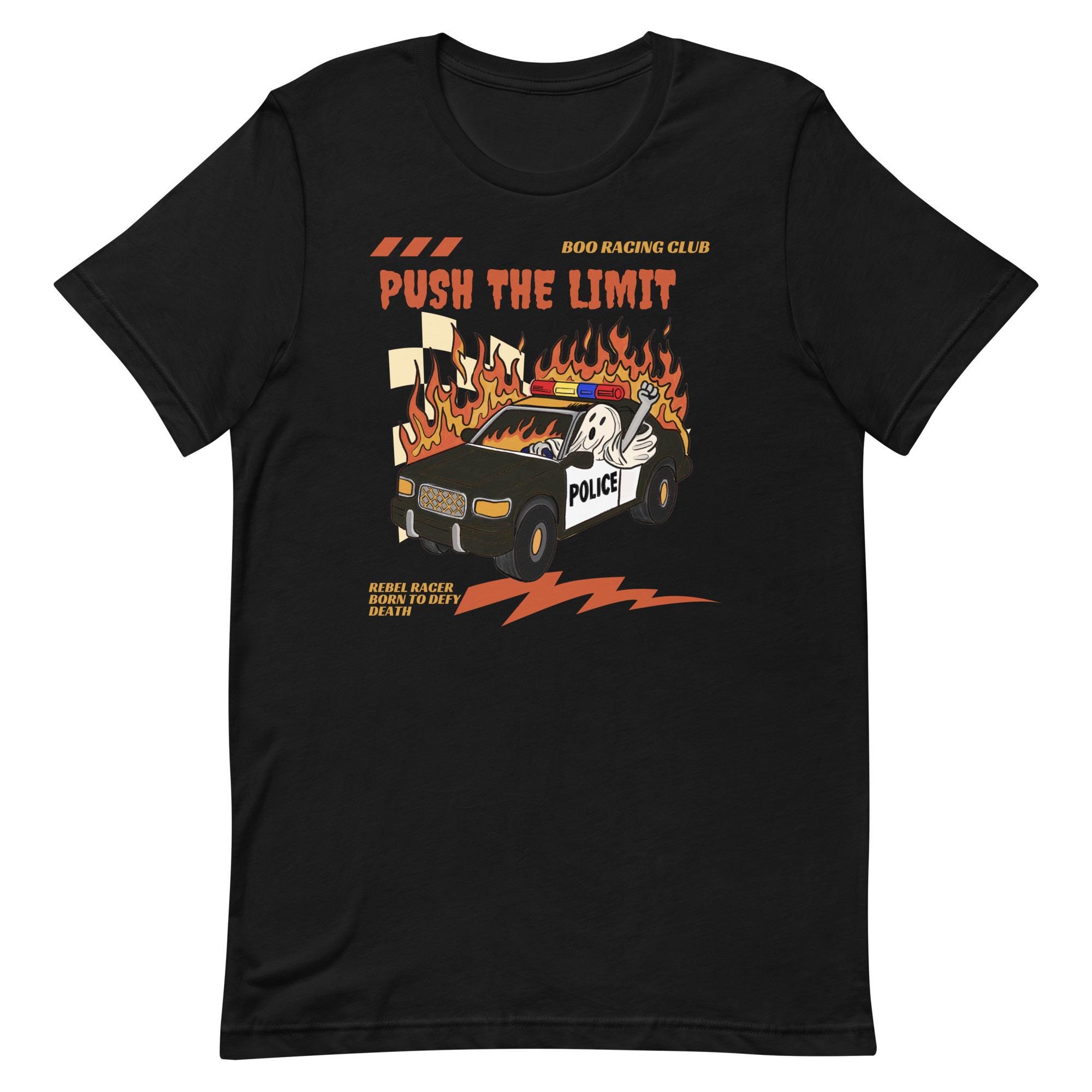 Push the Limit Boo Racing Club Halloween Design Unisex T-shirt - Etsy