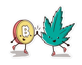 Bitcoin Cannabis Rebels Bubble-free stickers