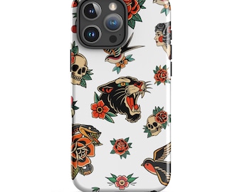 Old School Tattoo Flash Pattern Tough Case for iPhone® 16