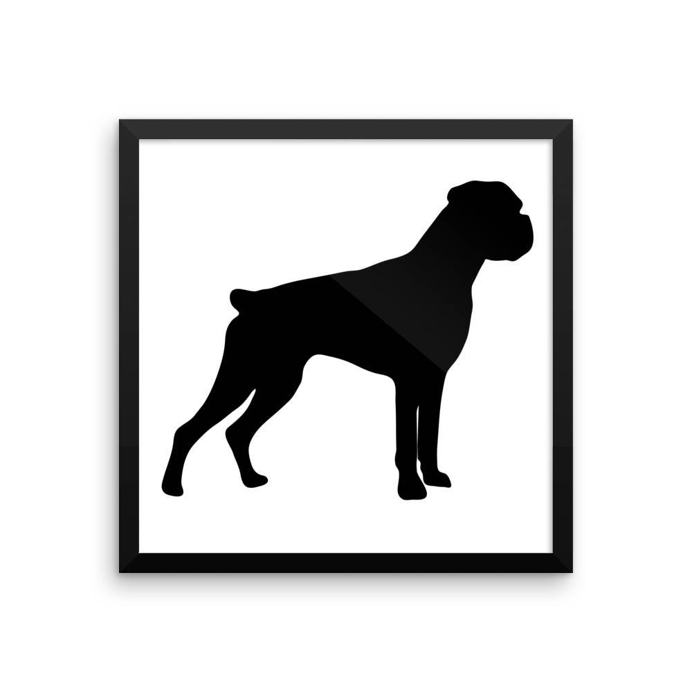 Download Boxer Silhouette Digital Download Dog Silhouette Vector | Etsy