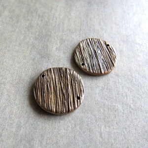 Organic Bronze Jewelry Links, Artisan Findings, Organic Patina Charms, Handmade Bronze Rustic Findings, Plant Components