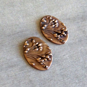 Floral Jewelry Links, Metal Casting, Artisan Findings, Rustic Charms, Handmade Bronze Findings, Elven Jewelry, Wiccan Pendants