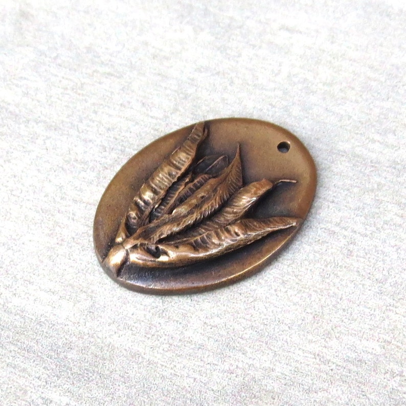Plant Earrings Handmade Bronze Rustic Findings Artisan Findings Organic Patina Charms Leaf Woodland Jewelry Links Flower Pendant