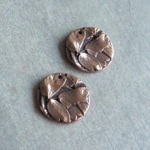 Floral Jewelry Links, Floral Findings, Artisan Findings, Organic Patina Charms, Handmade Bronze Rustic Findings, Patina Beads