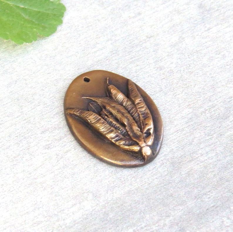 Plant Earrings Handmade Bronze Rustic Findings Artisan Findings Organic Patina Charms Leaf Woodland Jewelry Links Flower Pendant