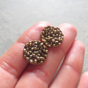 Organic Jewelry Links, Bumpy Findings, Artisan Findings, Organic Patina Charms, Handmade Bronze Rustic Findings, Patina Beads