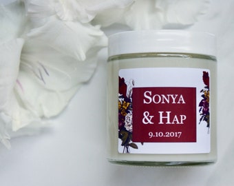 Wedding Favor Soy Candle (4oz) - Personalized Wedding Favors | Wedding Favor Candles | Wedding Favors | Shower Favors