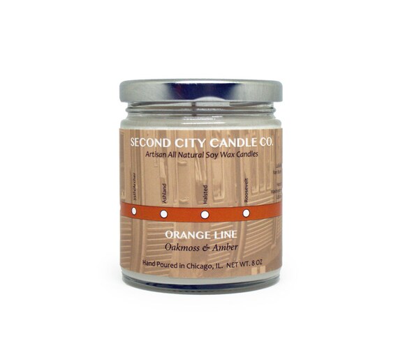 Oakmoss Amber Scented Orange Line 8 Oz All Etsy
