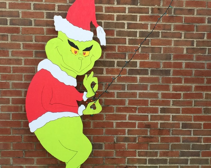 Grinch Style Stealing Lights Yard Art Digital Pattern File DIY Etsy