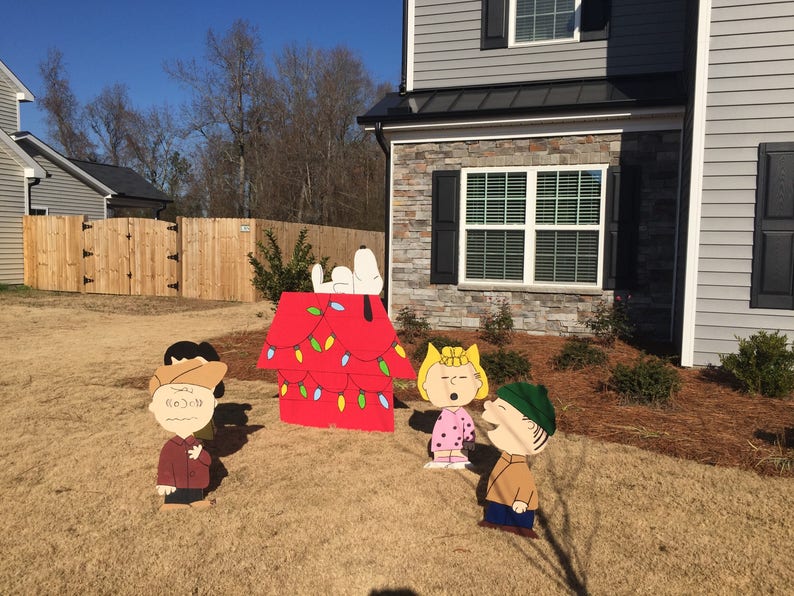 Charlie Brown Christmas Peanuts Lifesize Yard Art Pattern Etsy