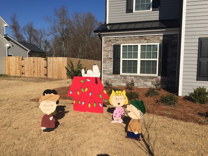 Charlie Brown Lucy Christmas Peanuts Lifesize Yard Art Pattern Etsy