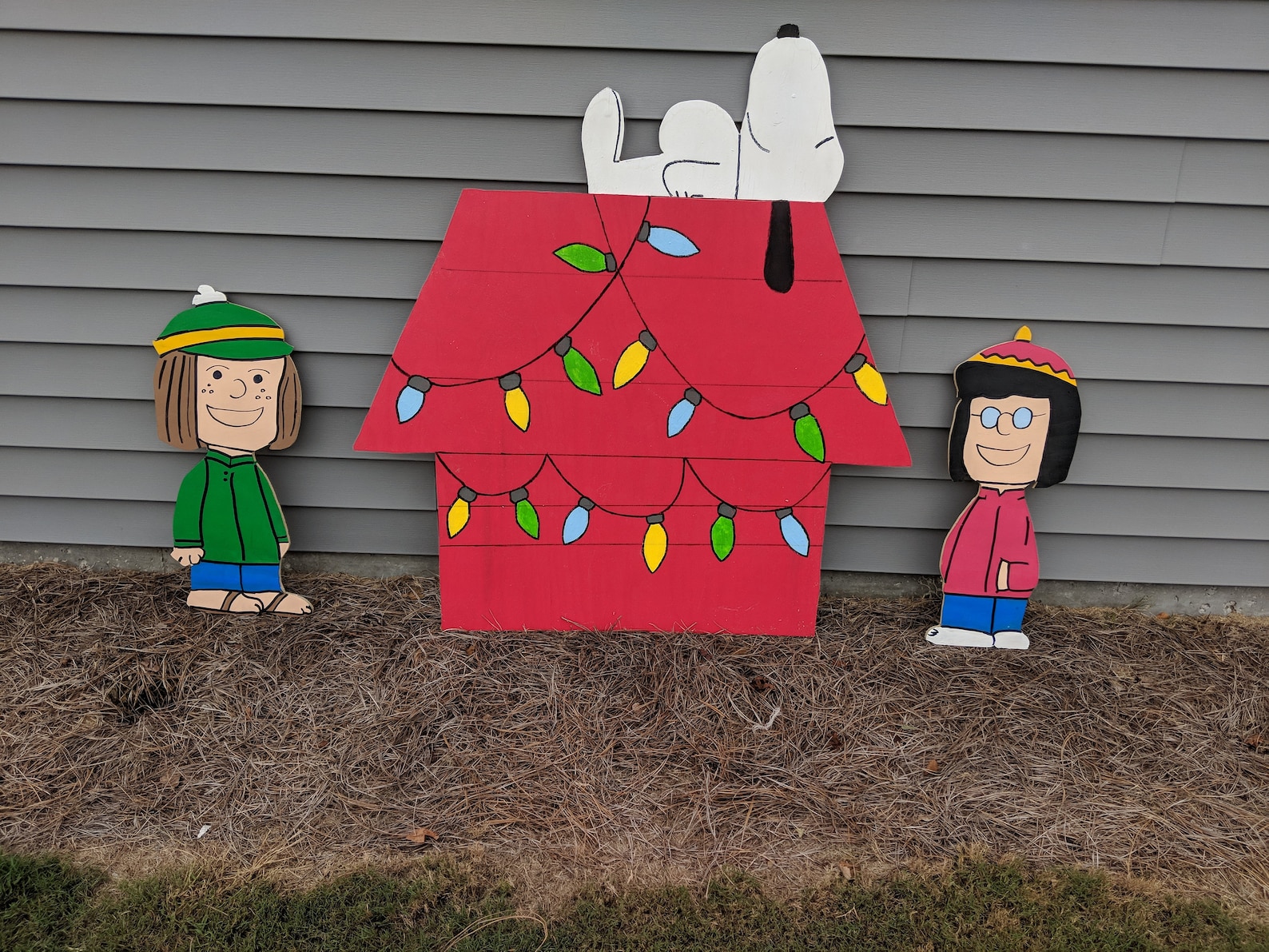 Charlie Brown Marcy Christmas Peanuts Lifesize Yard Art Etsy