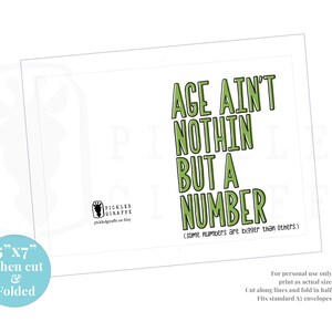 Funny Birthday Card, Printable Birthday Card, Card for Her, Card for ...