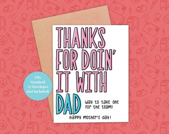 Funny Mother's Day Card: Doin' It With Dad Gag Gift (PDF Printable)