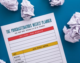Pacchetto di planner per adulti sarcastici: grafici divertenti per pasti, budget, faccende domestiche (download PDF)