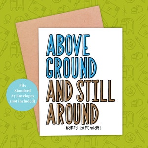 Funny birthday card, Printable birthday card, card for her, card for him, instant download birthday card PDF 5x7