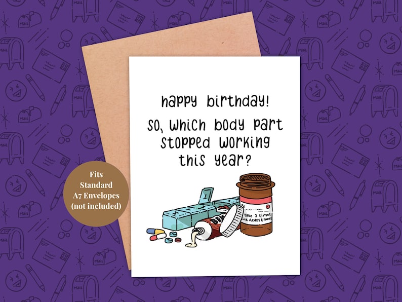 Funny Birthday Card, Printable Birthday Card, Card for Her, Card for ...