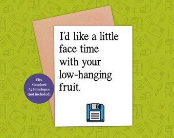Divertente biglietto di San Valentino con gioco di parole sulla frutta: stampabile con frutta a portata di mano (PDF)