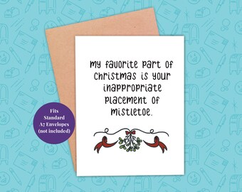 Funny Rude Christmas Card Printable – Digital Holiday Card for Him/Her / Instant Download