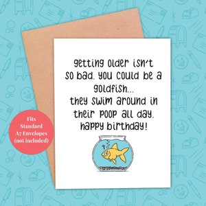 Funny birthday card, Printable birthday card, card for her, card for him, instant download birthday card PDF 5x7