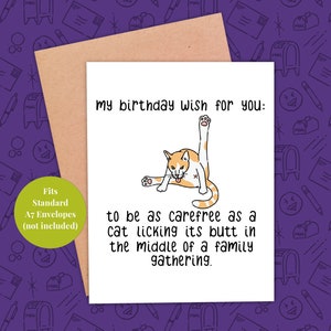 Carte d'anniversaire amusante, carte d'anniversaire imprimable, carte pour elle, carte pour lui, téléchargement immédiat de la carte d'anniversaire PDF 5 x 7