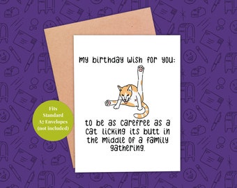 Funny birthday card, Printable birthday card, card for her, card for him, instant download birthday card PDF 5x7