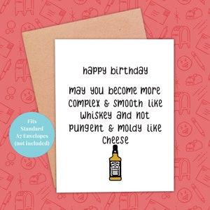 Funny birthday card, Printable birthday card, card for her, card for him, instant download birthday card PDF 5x7