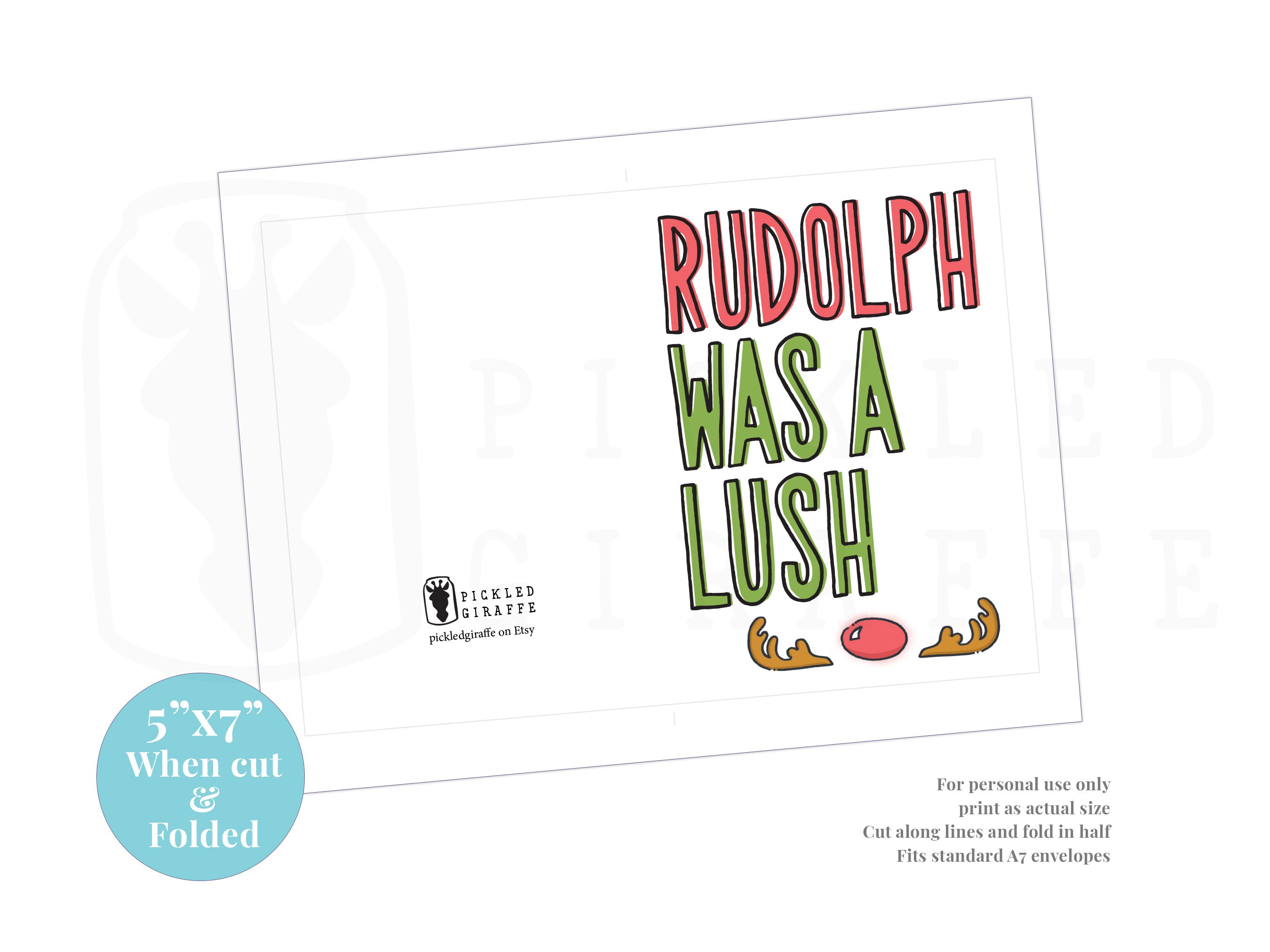Printable Rude Box Funny Rude Christmas Card Printable – Digital Holiday Greeting, Blank ...