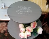 painted furniture, antique furniture, 2-tier dumb waiter, 2-tier side table, side table