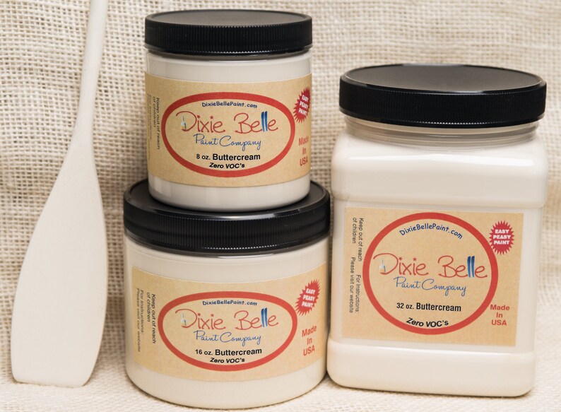 Dixie Belle Chalk Mineral Paint Buttercream 8 oz. Etsy
