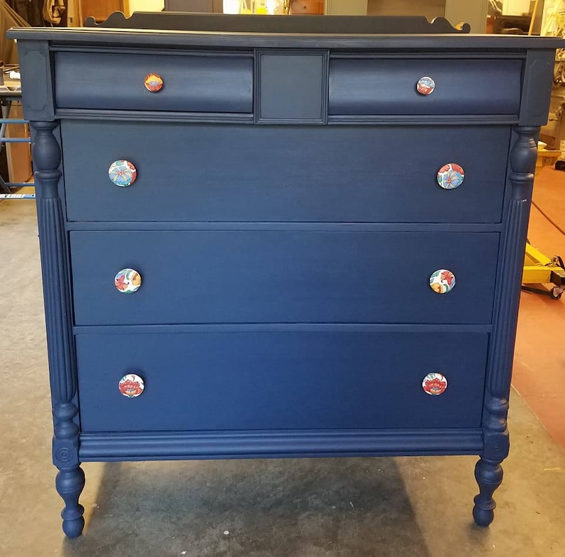 Dixie Belle Chalk Mineral Paint Bunker Hill Blue 8 oz Etsy