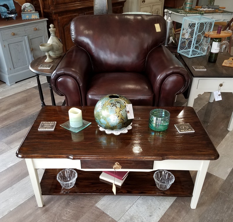Painted Furniture Painted Coffee Table Farmhouse Furniture Farmhouse Table Rustic Coffee Table Solid Oak Table Country Coffee Table