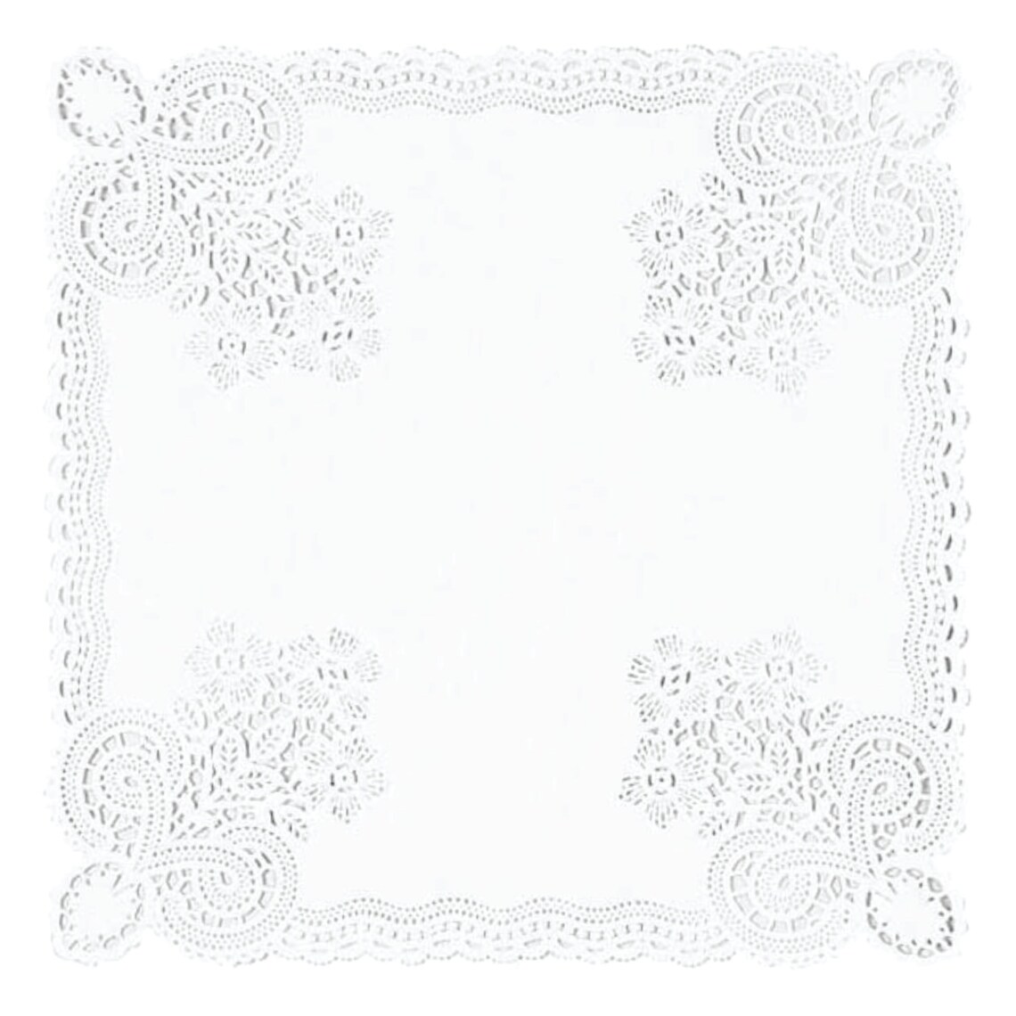 10 SQUARE WHITE Paper Doilies Square White Doily Etsy