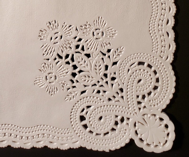 10 SQUARE WHITE Paper Doilies Square White Doily Etsy
