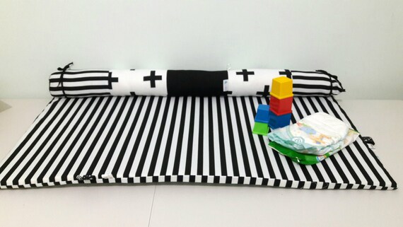 black and white changing mat