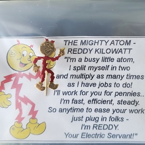 REDDY KILOWATT New Vintage Hat Lapel Pin - Electrical Trades Gift