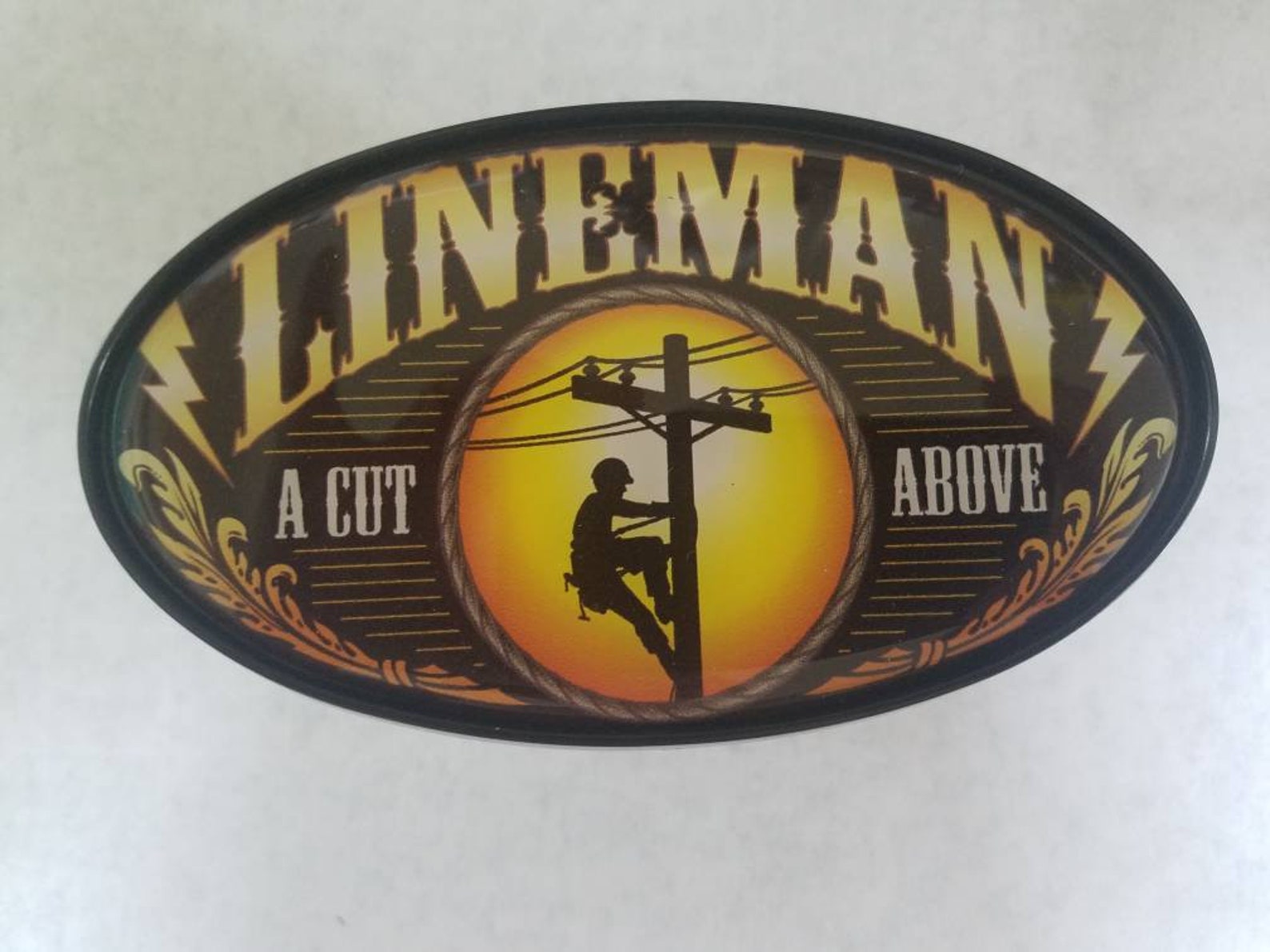 Power Lineman Gift tow hitch cover... A Cut Above. Etsy