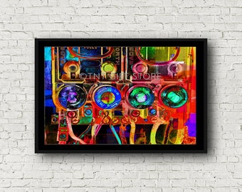 Electrical Breaker Box - Abstract Art Print - Electrician-Engineer Two Sizes