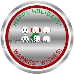 Comical Electrician Holiday Electrical Outlets Christmas Tree Ornament 2.75" in diameter