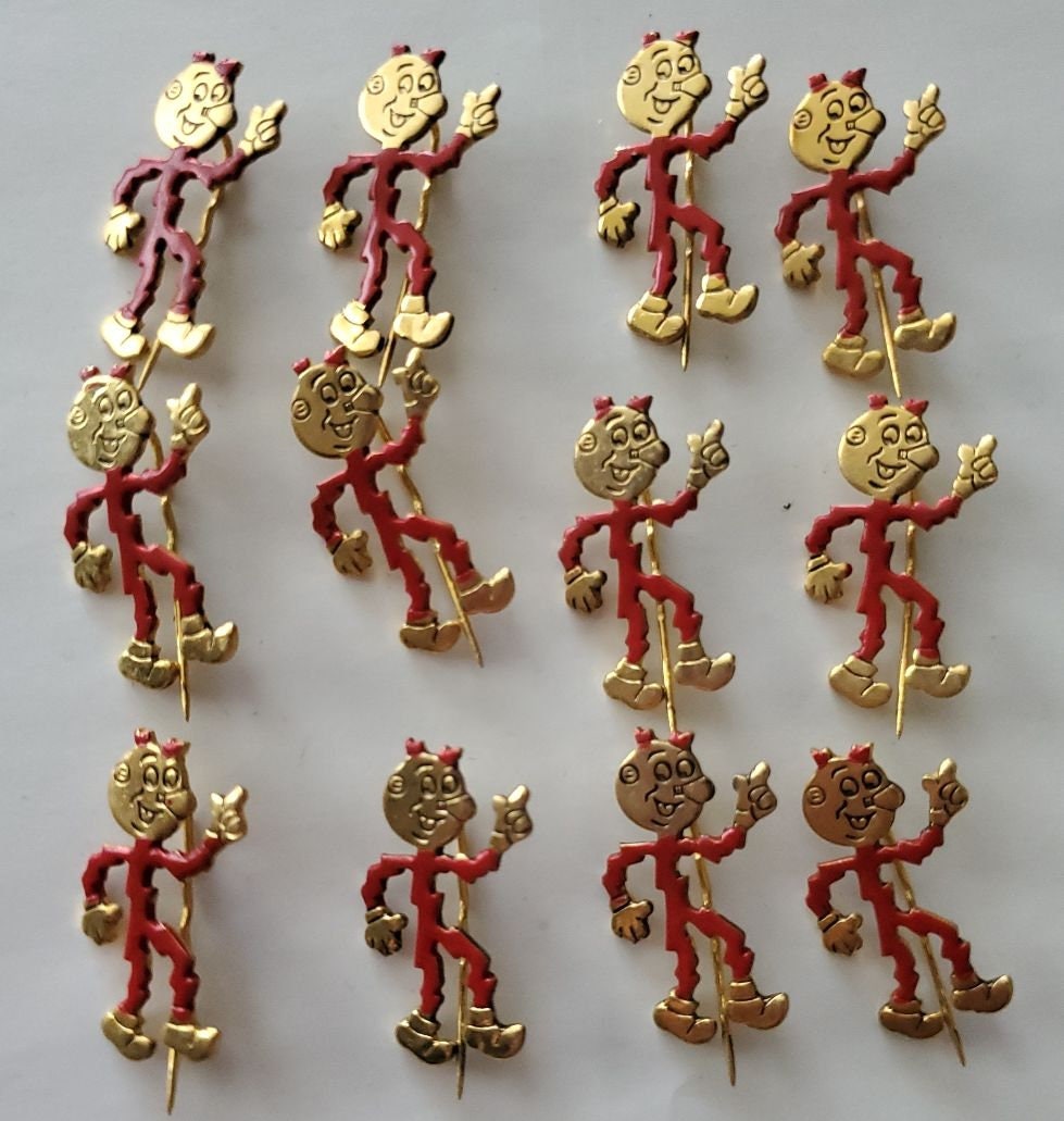 Vintage REDDY KILOWATT New Vintage Lapel Pin - Electrical Trades