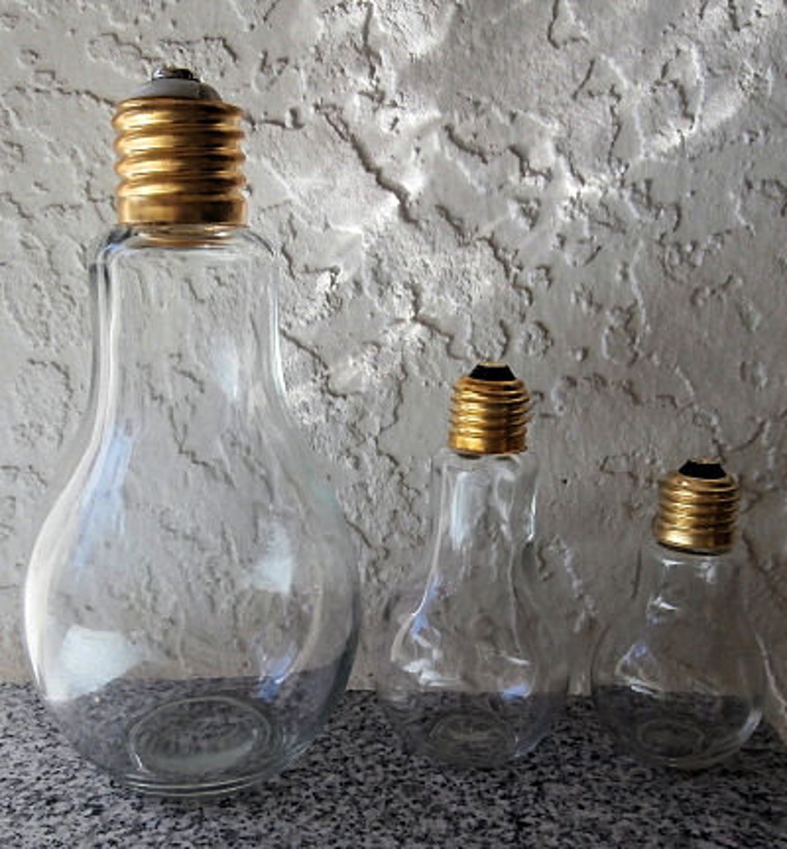 Glass Lightbulb Jars Light Bulb Jargs Mediumsmall Etsy