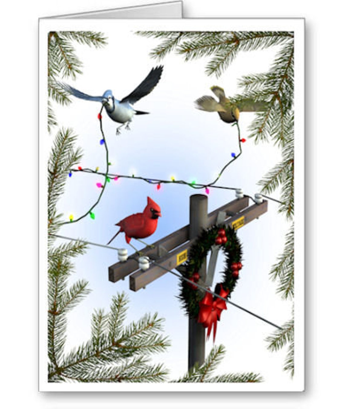 Pack of Ten Lineman/electrician Christmas Cards CELEBRATE Etsy