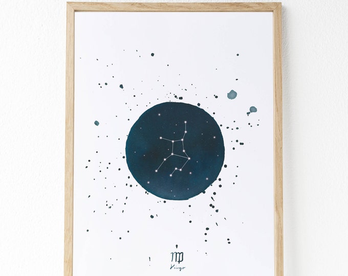Constellation prints (Virgo - Libra - Scorpio - Sagittarius) | Zodiac sign |Constellations watercolors | Astrology gift