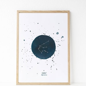 Sternbilder : Sternbilder mit Aquarellen Folienkonstellationen Astrologie Illustration original Geschenkidee Bild 1