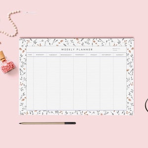 Weekly planner printable Desk Planner 2020 Weekly Planner Pdf Weekly planner A4 and letter size Instant download. image 1